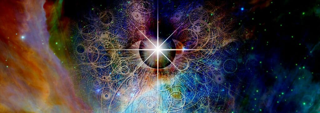 Spiritual eye in cosmos