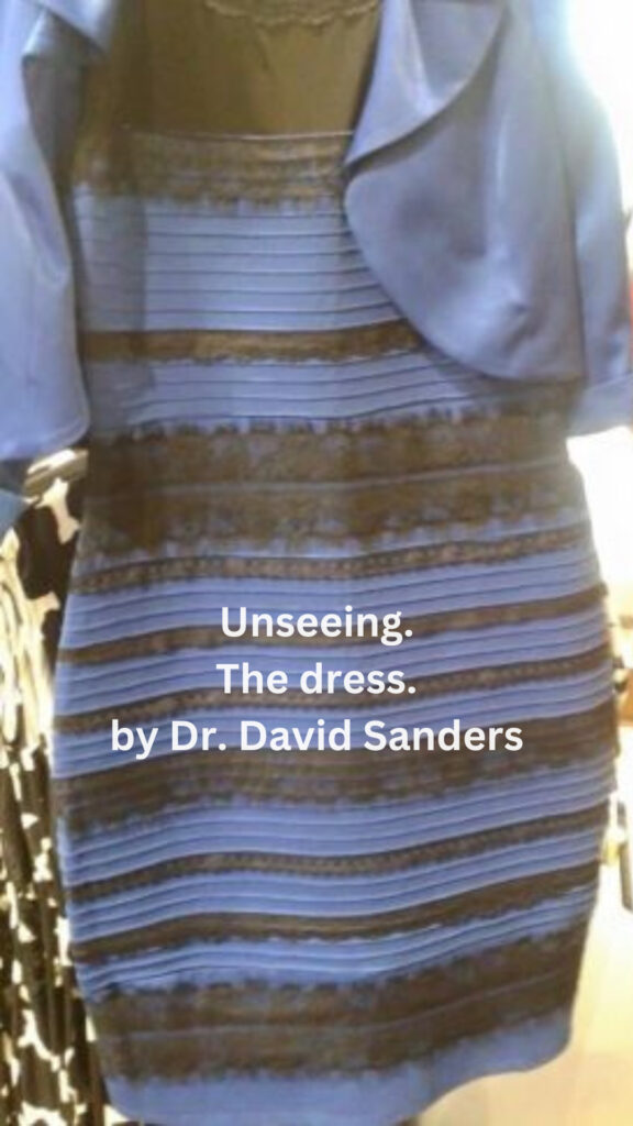 Unseeing. the dress.