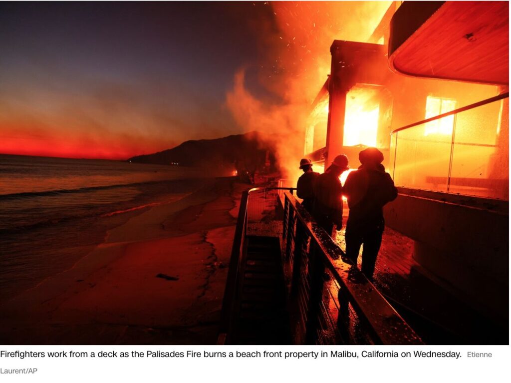 image of fire in los angeles